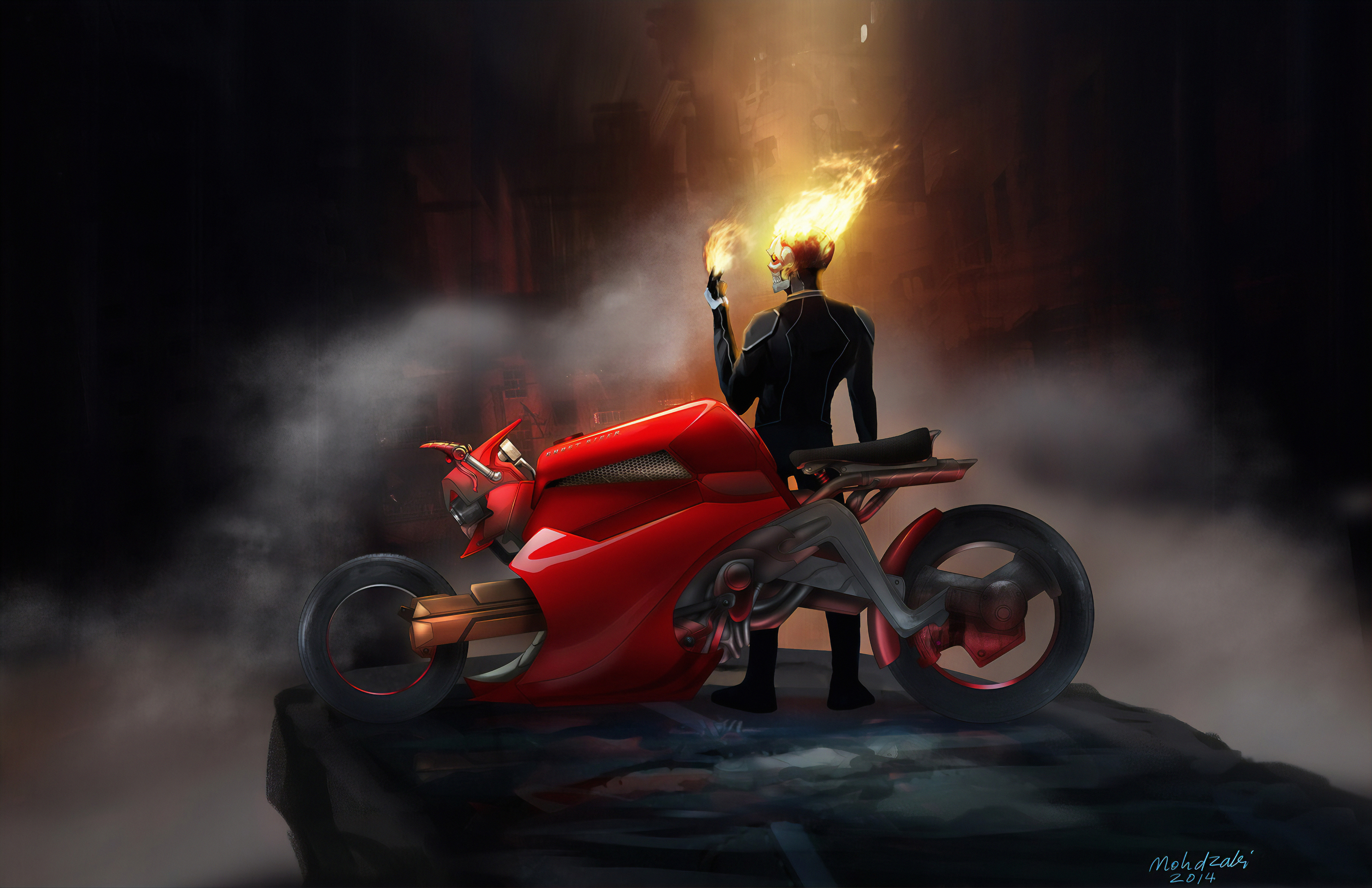 Comics Ghost Rider Skull Marvel Comics Motorcycle Hd - Ghost Riders Fan Art - HD Wallpaper 