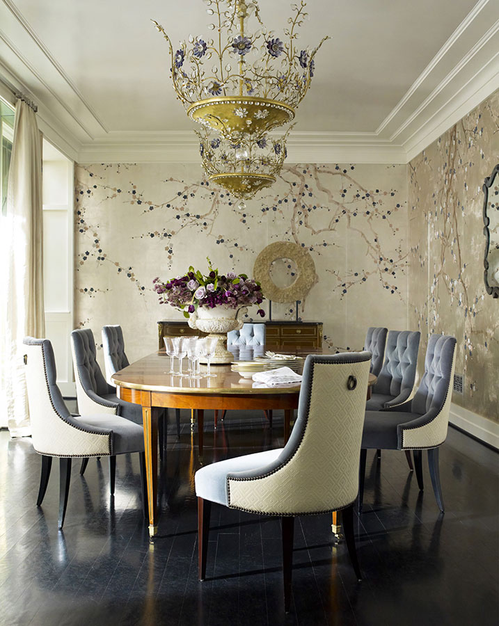 0513 10 50 Floral Wallpaper And Mural Ideas - Floral Wallpaper Dining Room - HD Wallpaper 