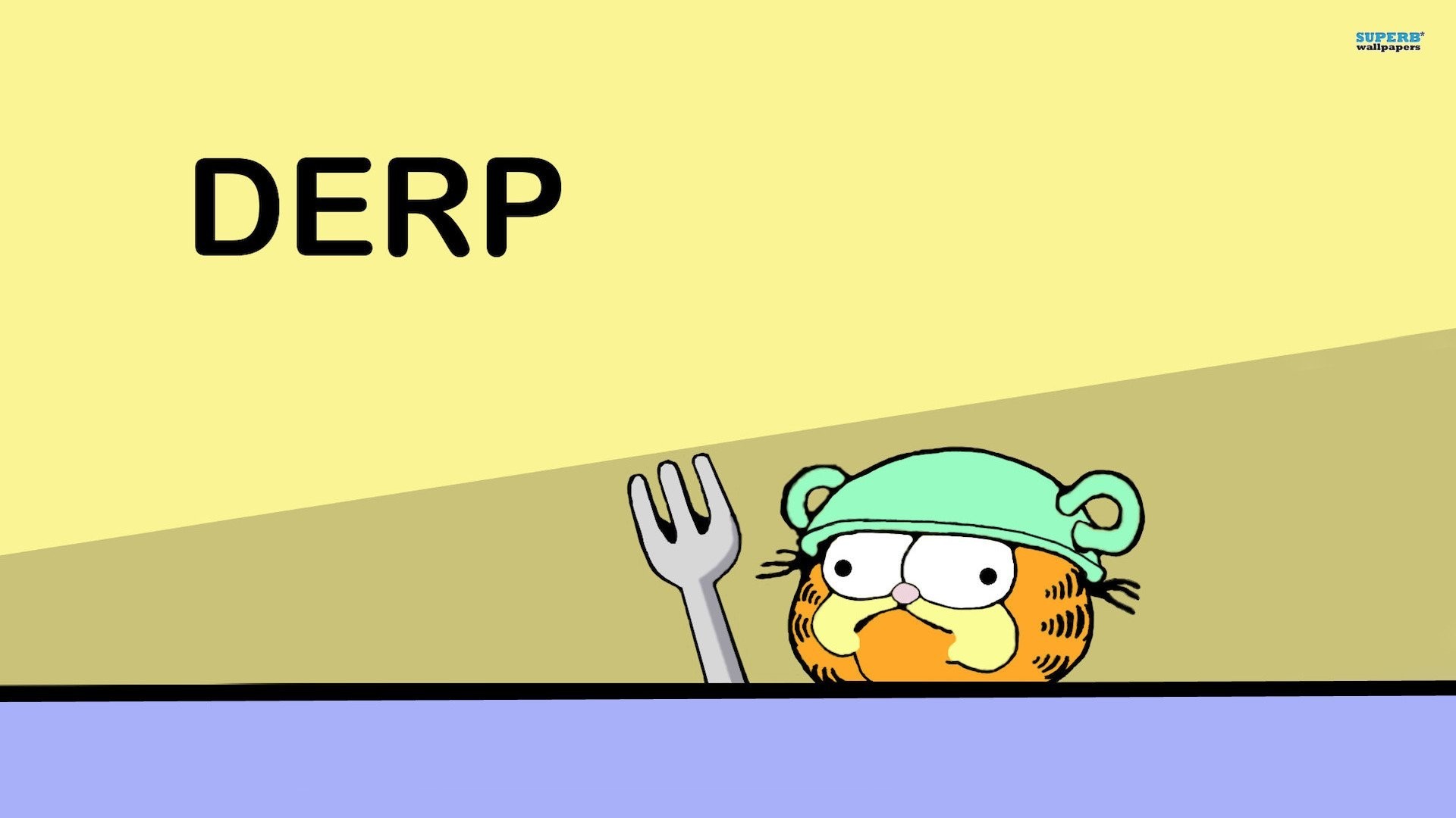 Garfield Wallpaper Download Free - Derp Garfield - HD Wallpaper 