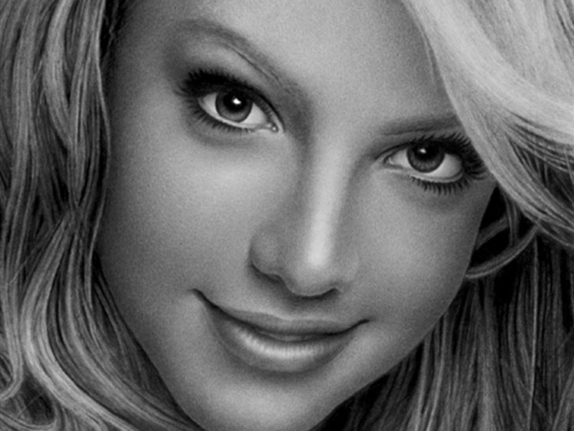 Britney Spears Pencil Drawing - HD Wallpaper 
