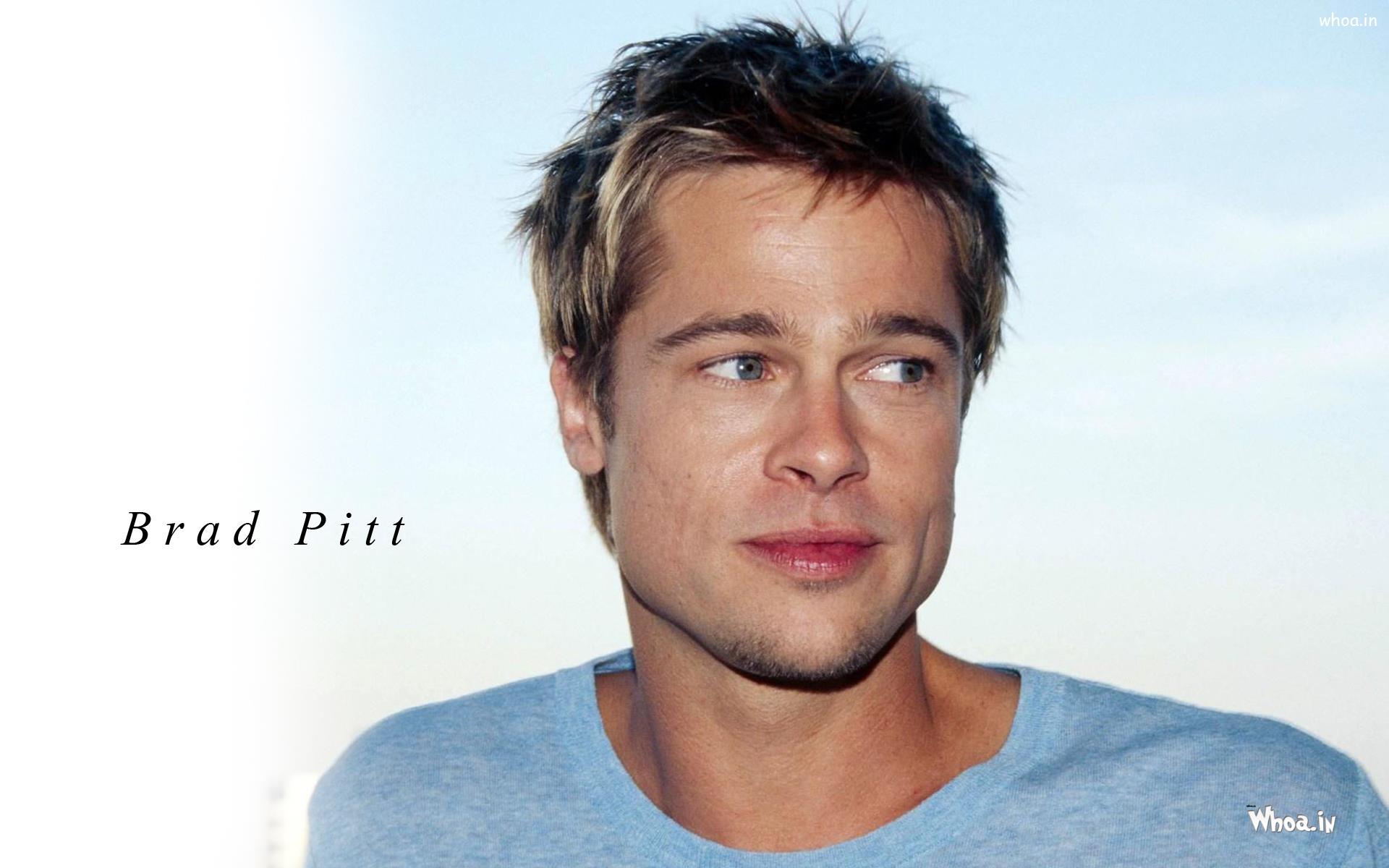 Hollywood Celebrity Brad Pitt Black And White Hd Wallpaper - HD Wallpaper 
