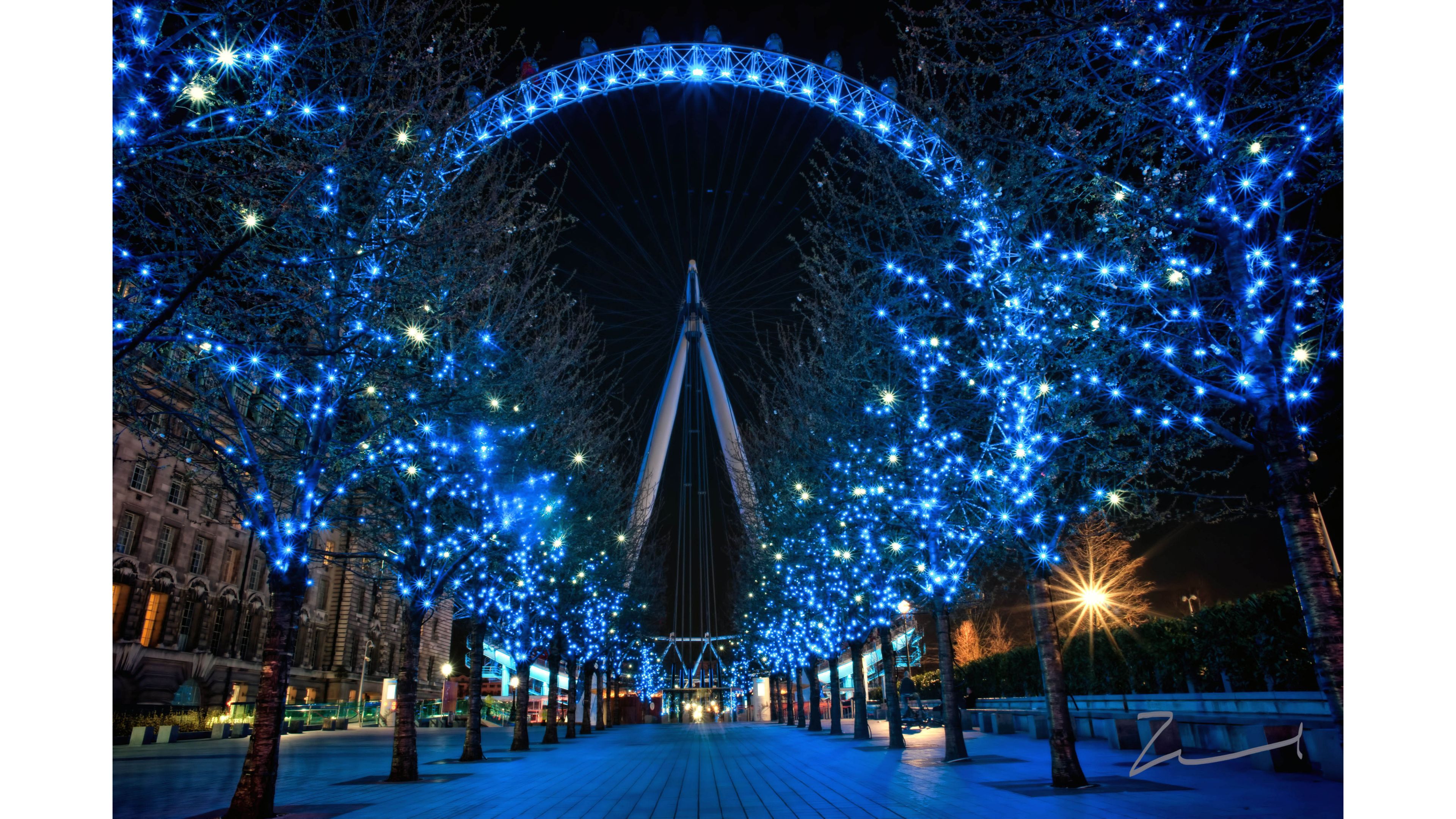 Best 4k London Wallpaper - London Eye At Night 4k - HD Wallpaper 