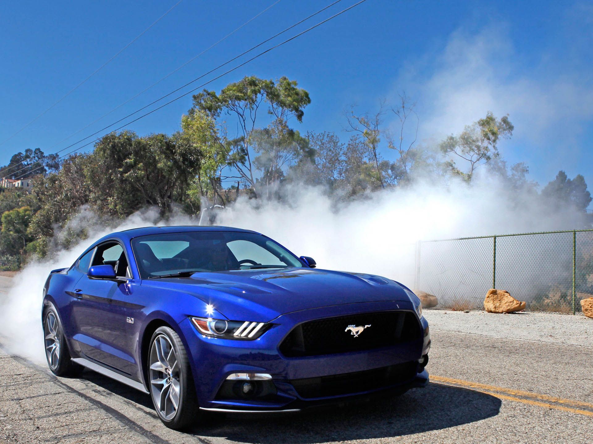 2016 Ford Mustang Gt Blue - HD Wallpaper 