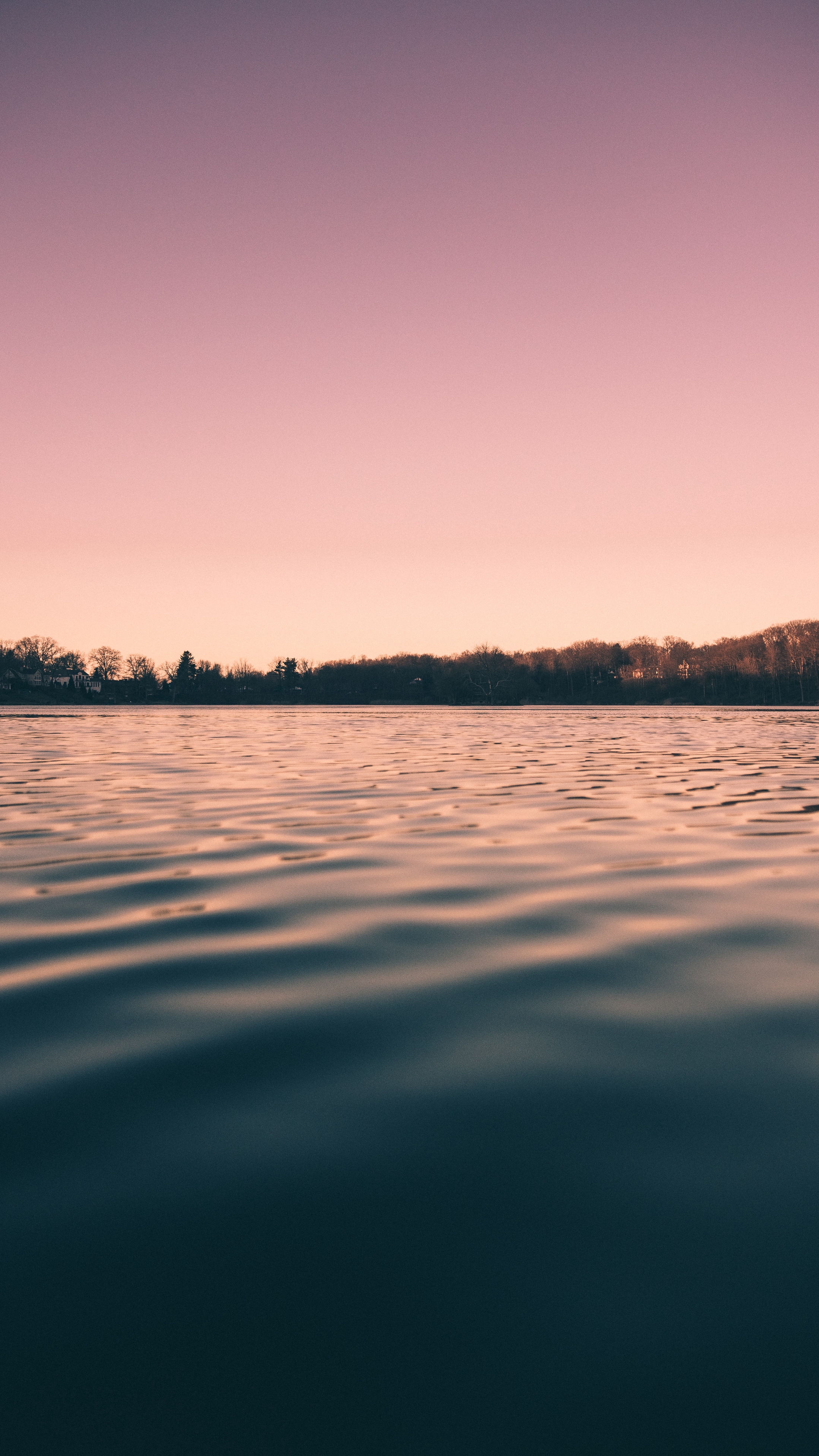 Wallpaper Water, Ripples, Lake, Twilight, Dark - Sunset - HD Wallpaper 