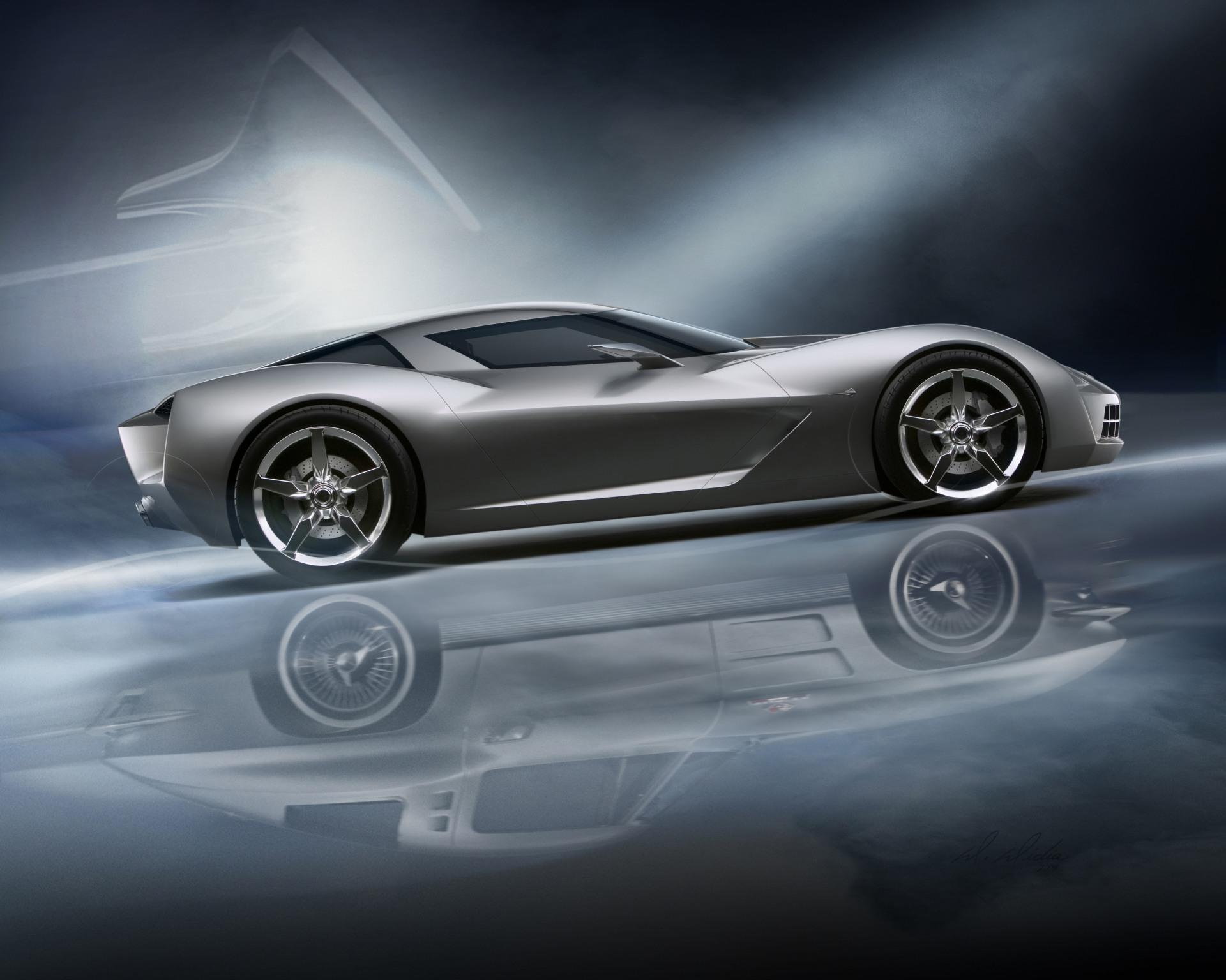 2009 Chevrolet Corvette Stingray Concept Thumbnail - 2009 Corvette Stingray Concept - HD Wallpaper 