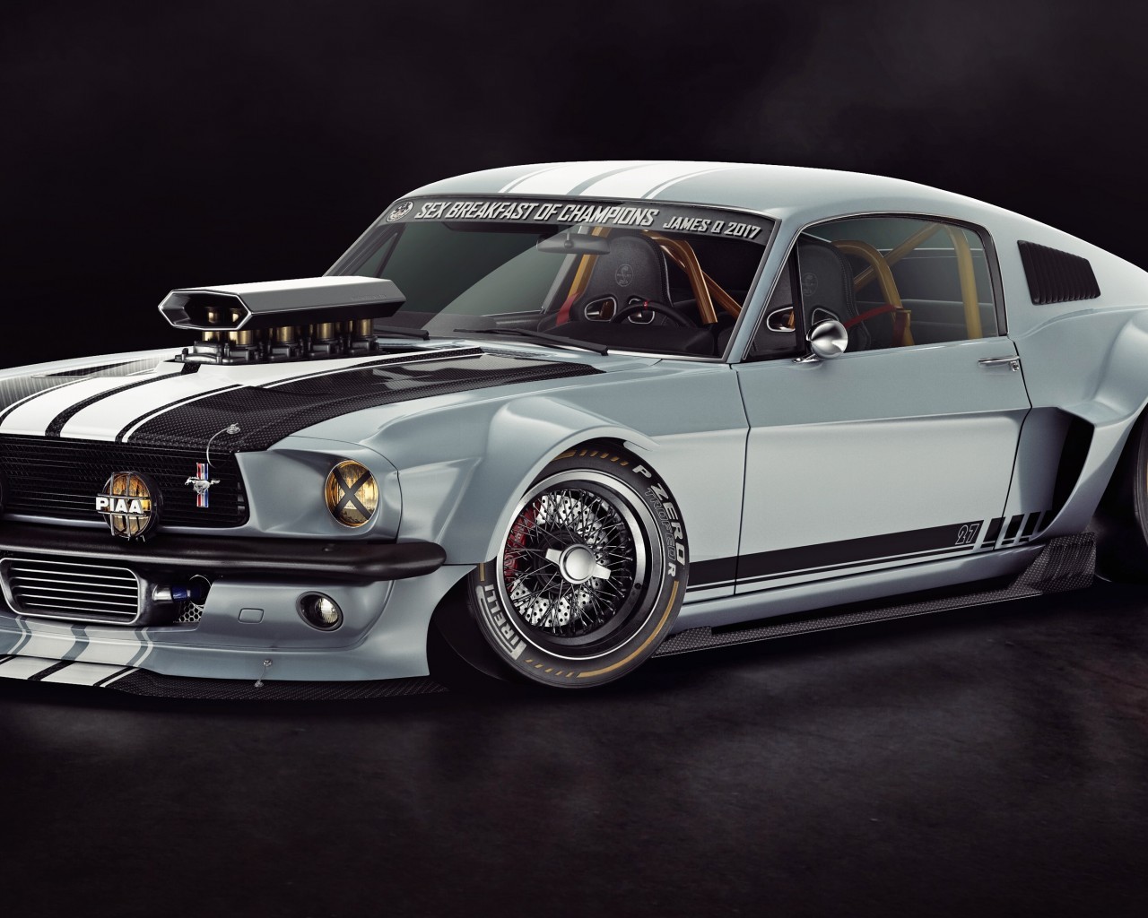 Ford Mustang 1965, Muscle Cars, Tuning, Side View - HD Wallpaper 