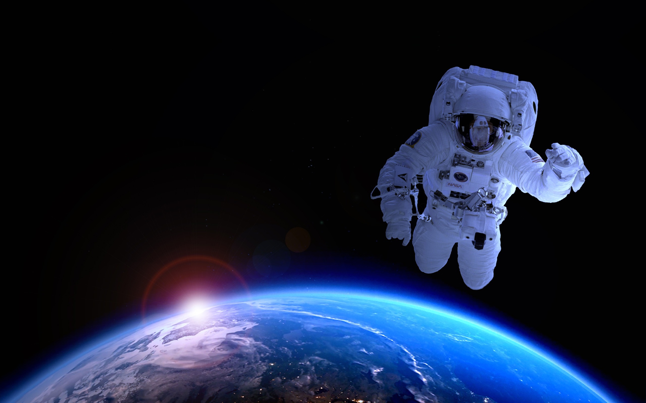Astronaut In Space Hd - HD Wallpaper 