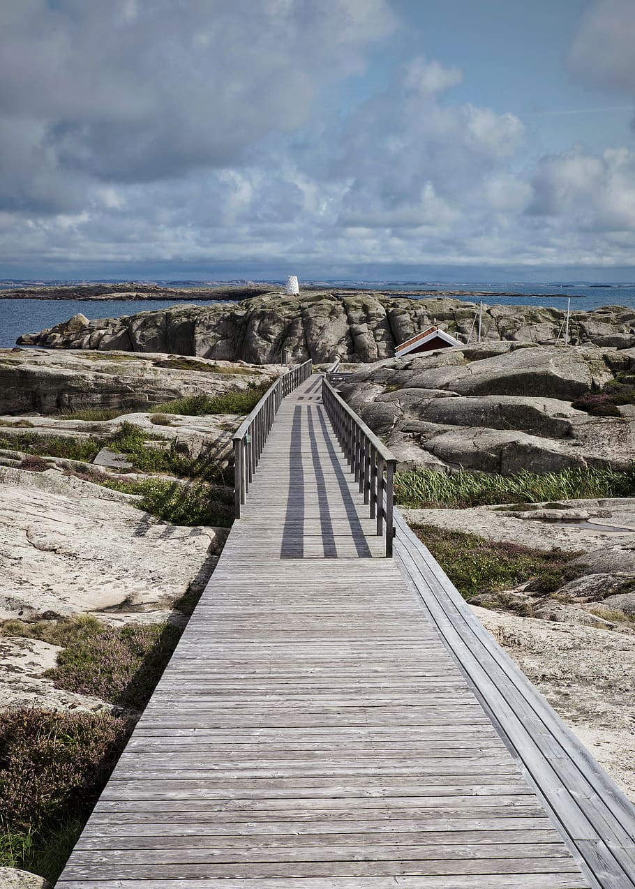 Sweden, Smögen, Stairs, Boardwalk, Rocks, Trail, Archipelago, - Smögen Sweden - HD Wallpaper 
