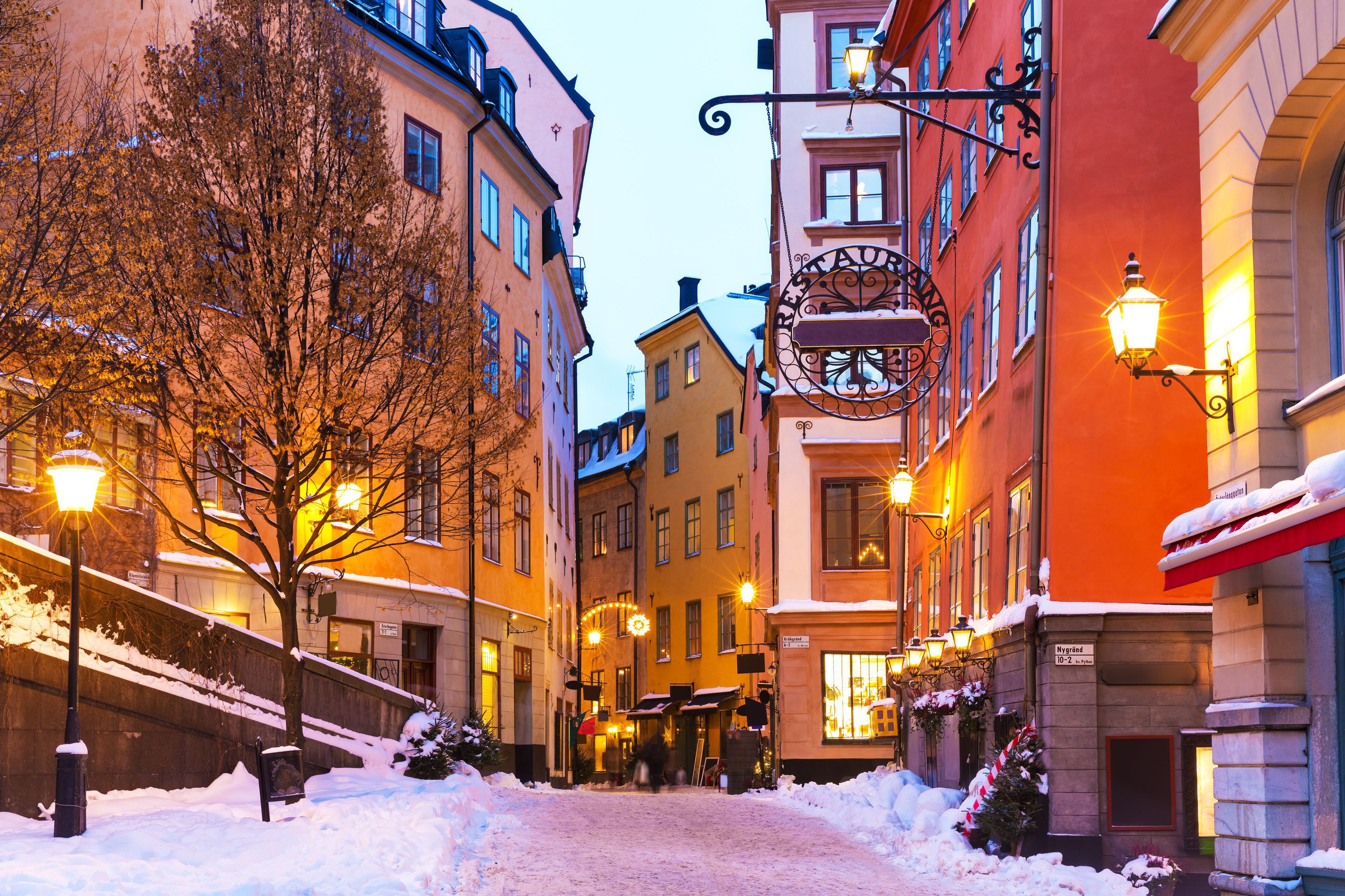 Stockholm Wallpaper - Stockholm Winter At Night - HD Wallpaper 
