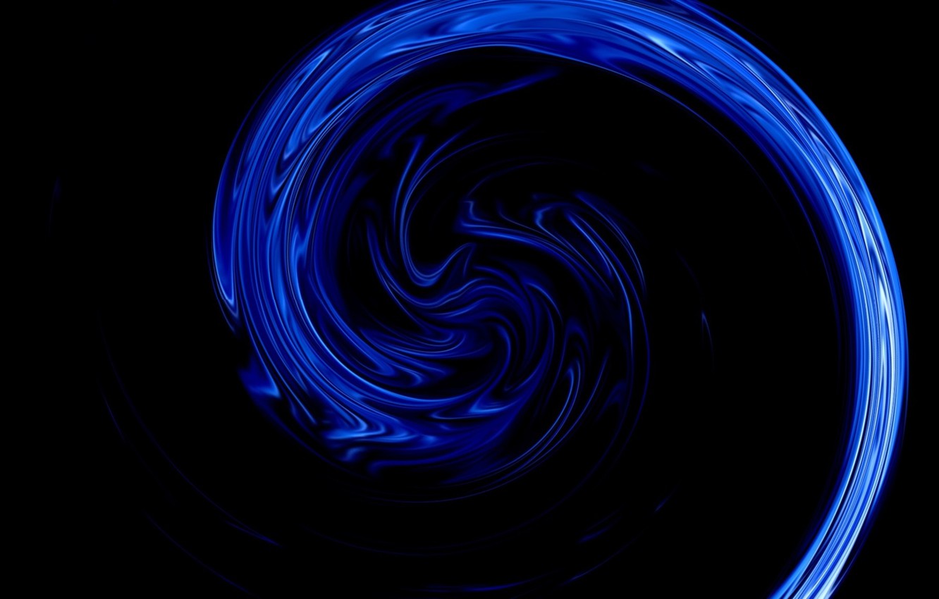 Photo Wallpaper Abstraction, Curves, Black Background, - Обои Спираль - HD Wallpaper 