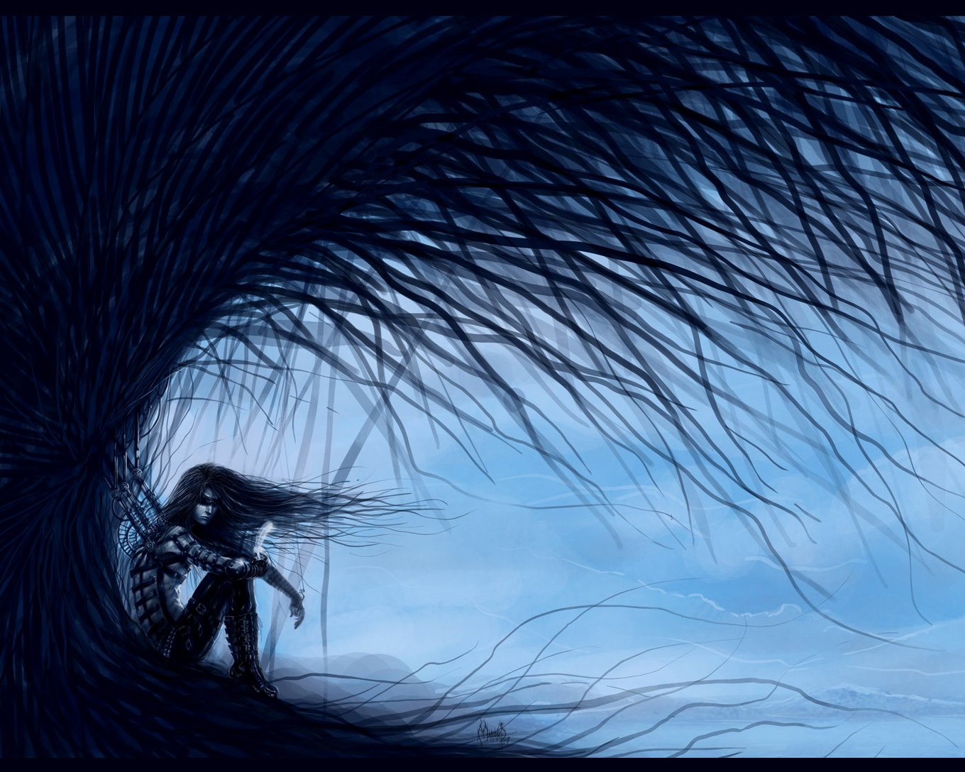 Sad Girl Animation Wallpaper Hd - HD Wallpaper 