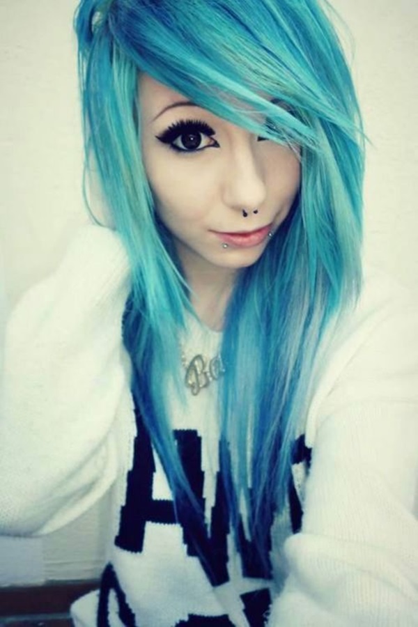 Nice Images Collection - Emo Girls With Blue Hair - 600x900 Wallpaper -  