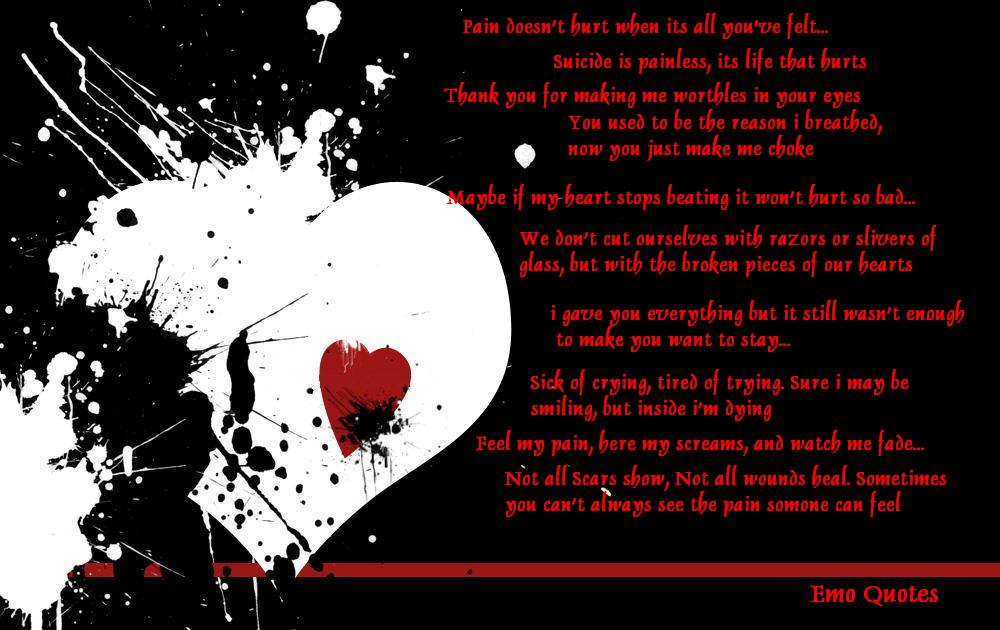 Pain Doesn T Hurt Emo Quote Wallpaper Abckground - Emo Quotes And Sayings -  1000x630 Wallpaper 