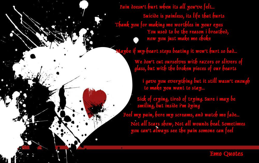 Pain Doesn T Hurt Emo Quote Wallpaper Abckground - Emo Quotes And Sayings - HD Wallpaper 