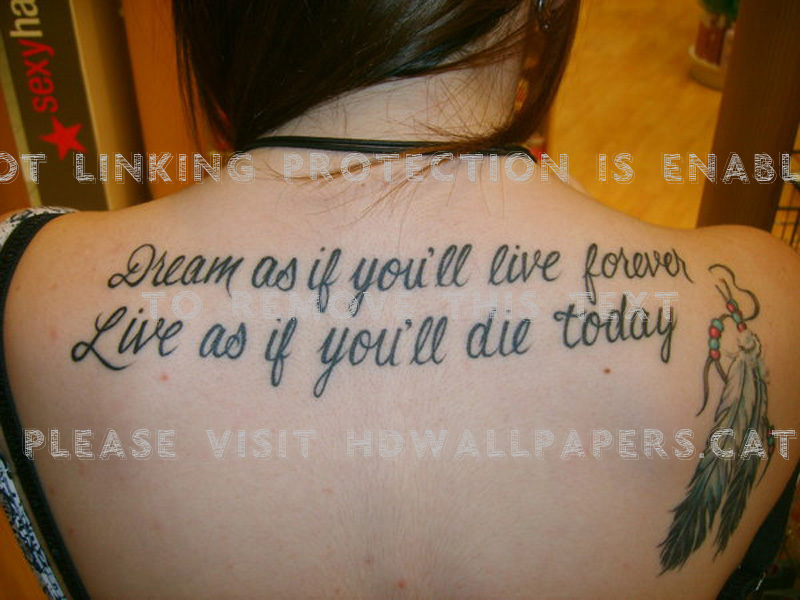 Dream Tattoo Message Girl Live Emo - Tattoos Message - HD Wallpaper 