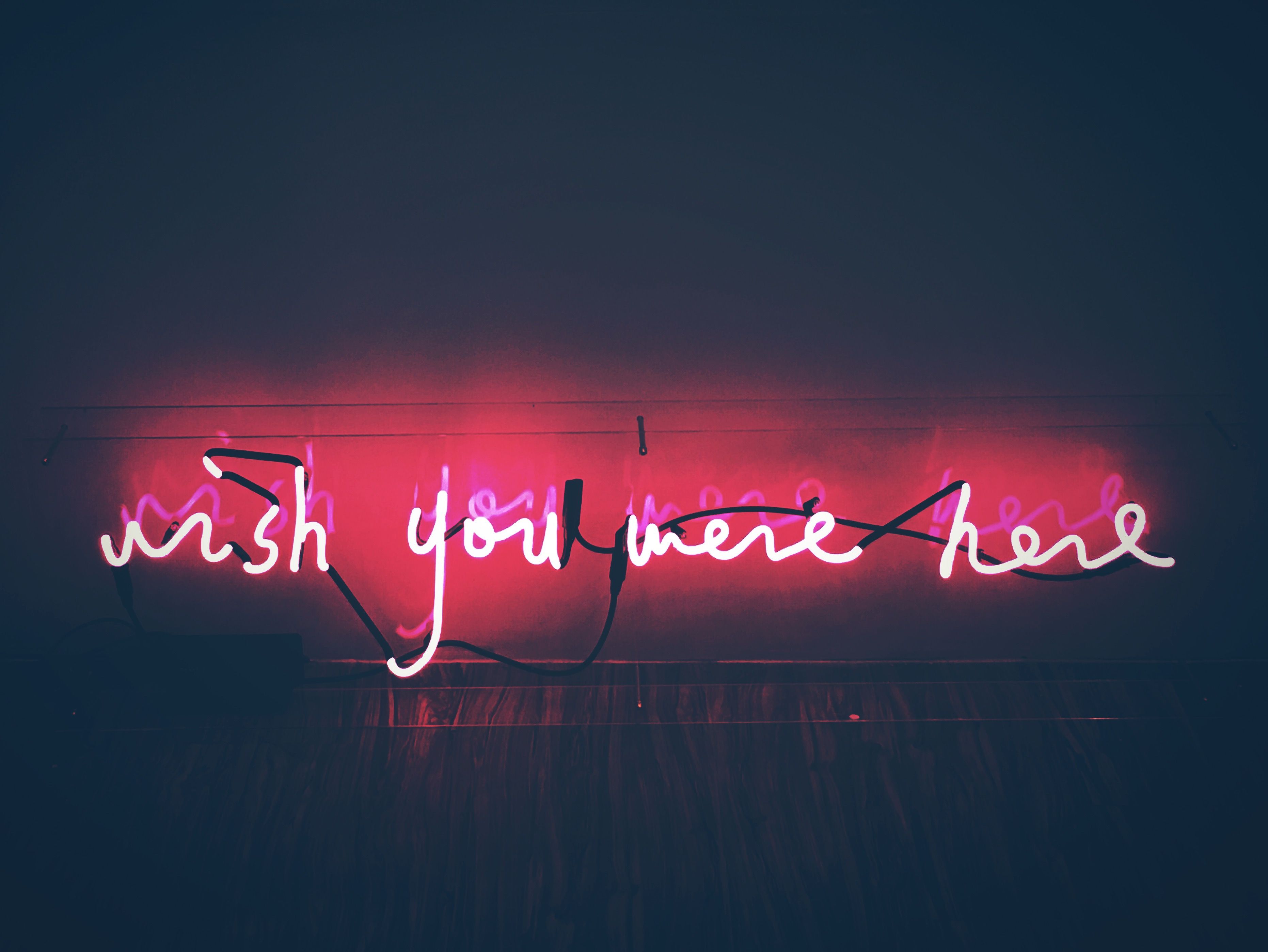 Wish You Were Here Neon Sign - HD Wallpaper 