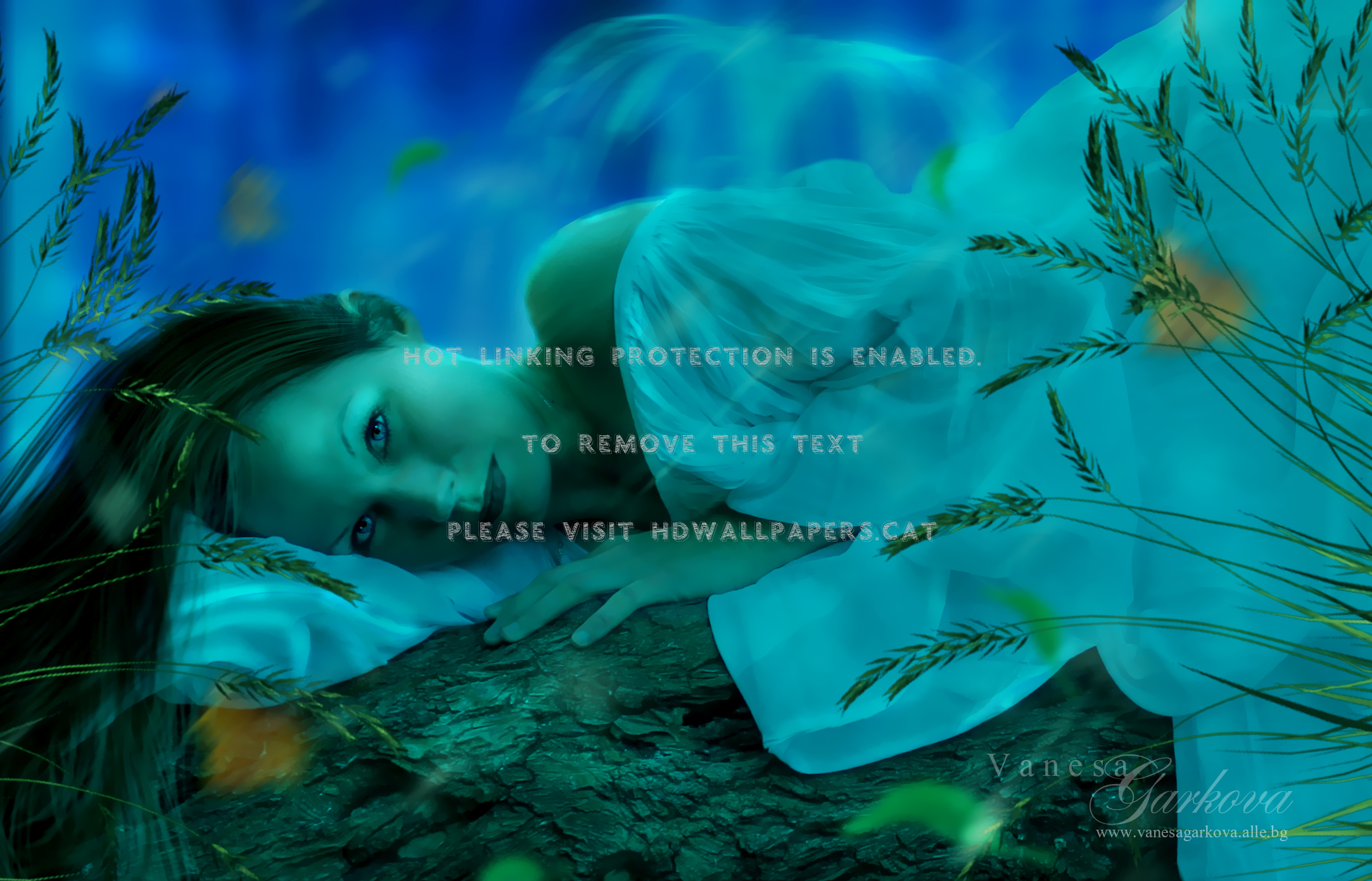 Wish You Were Here Longing Lady Fantasy - Underwater - HD Wallpaper 
