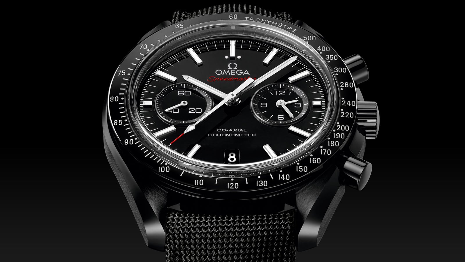 Close View Of The Case Of The Dark Side Of The Moon - Omega Speedmaster Dark Side Of The Moon - HD Wallpaper 