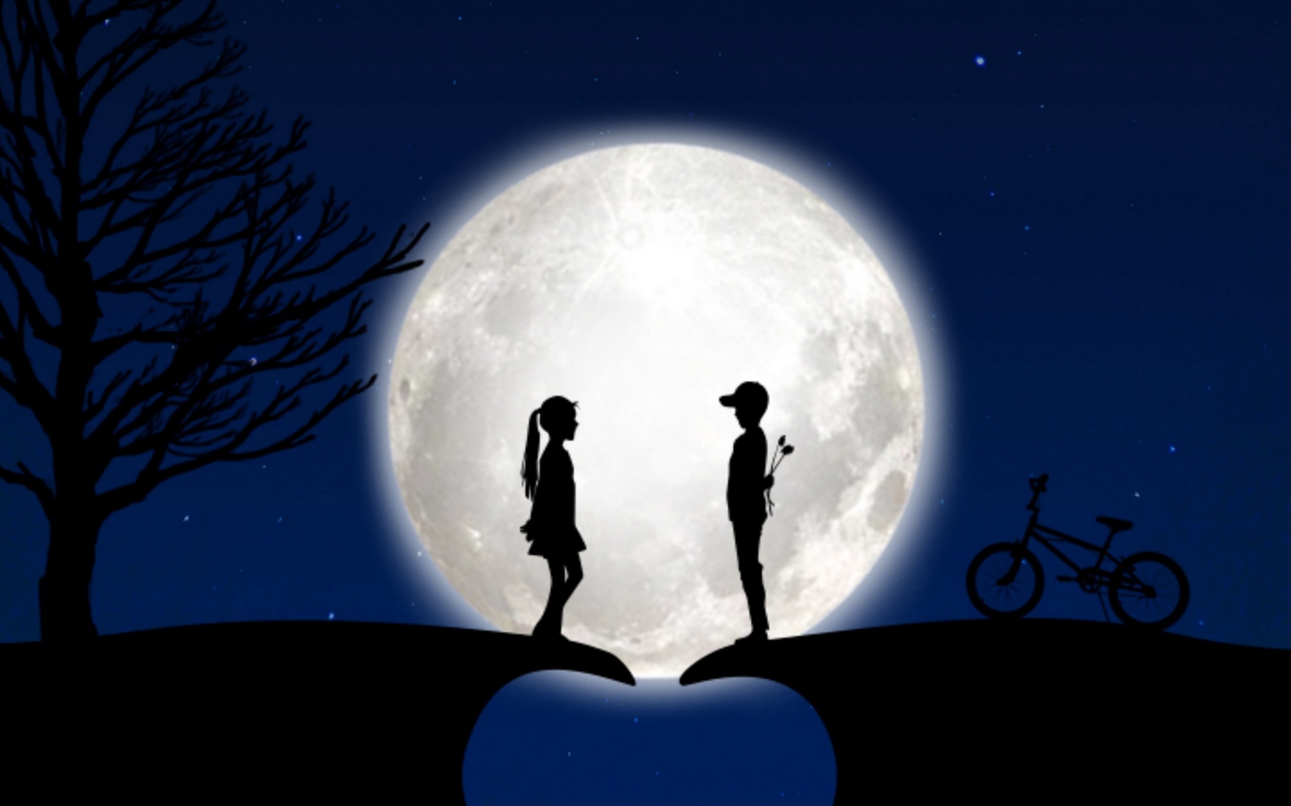 Couple In The Light Of The Moon Hd Wallpaper - Love Story Wallpaper Hd - 2560x1600 Wallpaper Couple In The Light Of The Moon Hd Wallpaper - Love Story Wallpaper Hd - 2560x1600 Wallpaper