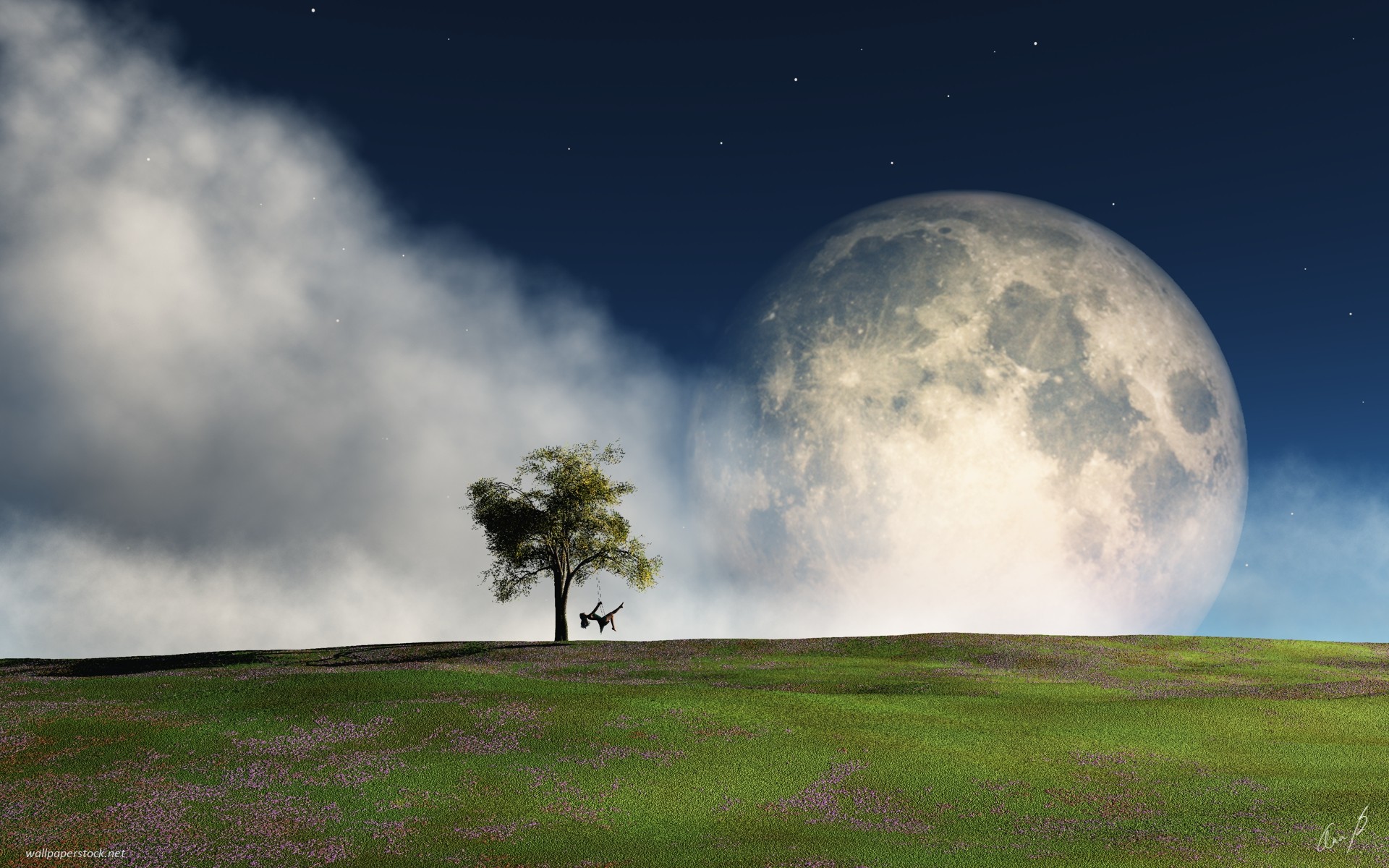 Toe To The Moon Wallpapers And Stock Photos - Surreal Moon - HD Wallpaper 