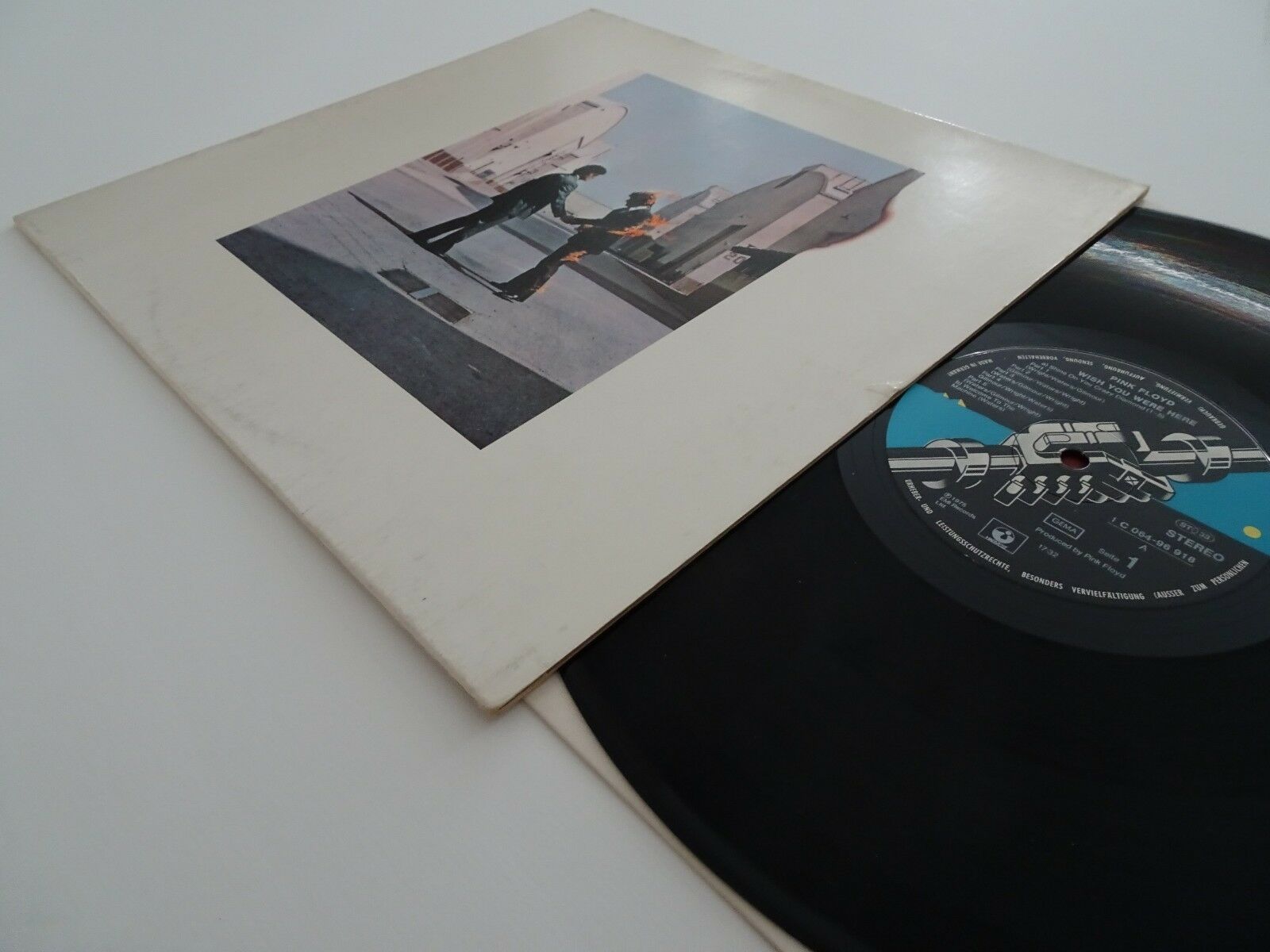 Pink Floyd Wish You Were Here Original German Lp A2/b2 - Data Storage Device - HD Wallpaper 