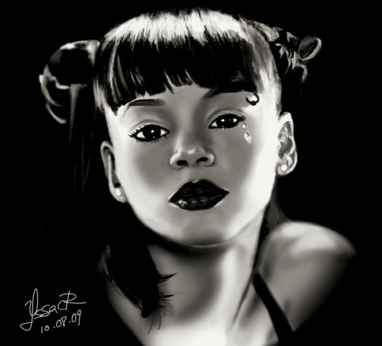 Lisa Left Eye Black And White - HD Wallpaper 