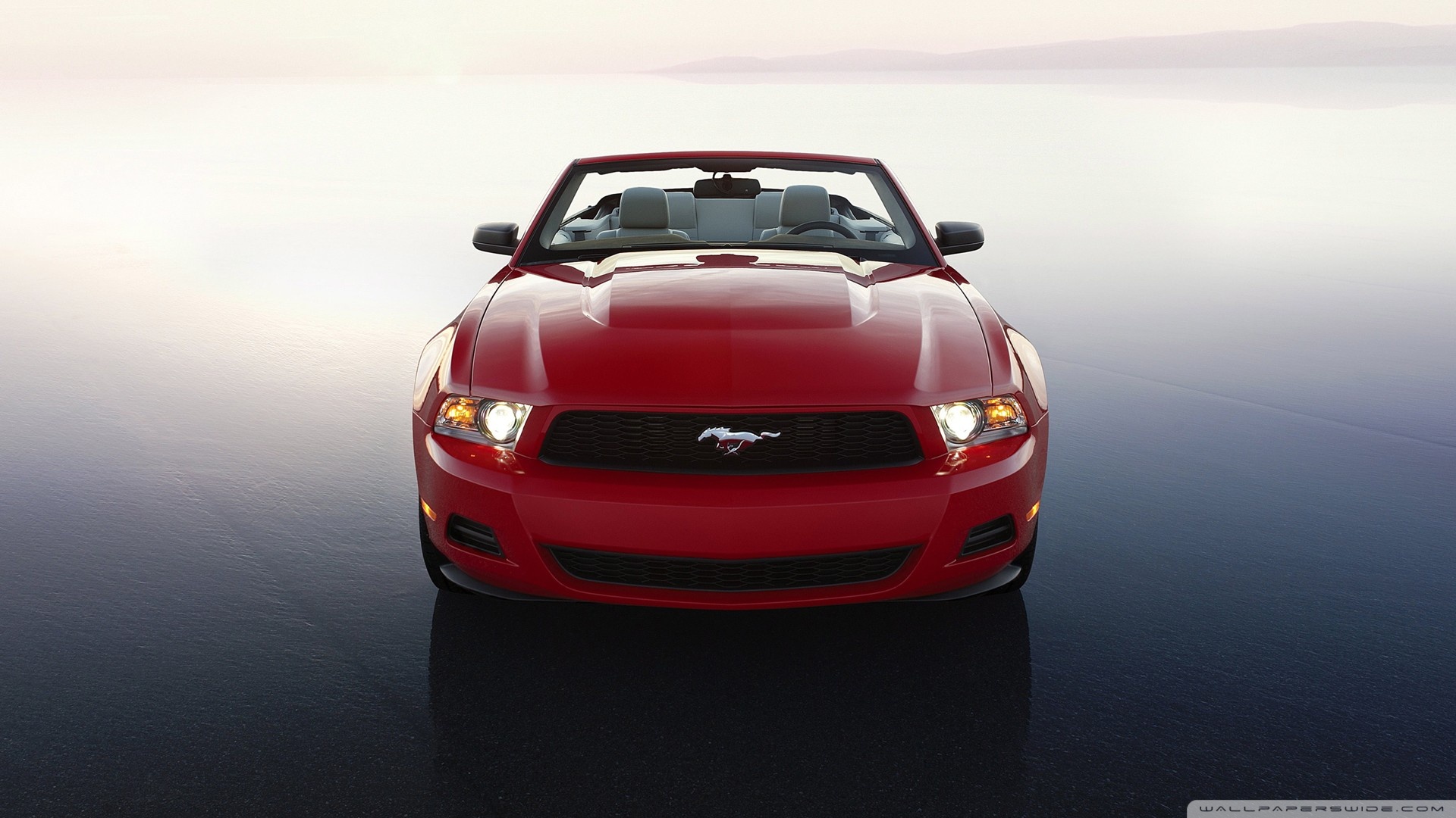 Red Ford Mustang Wallpaper - Hd Mustang 2017 Red - HD Wallpaper 
