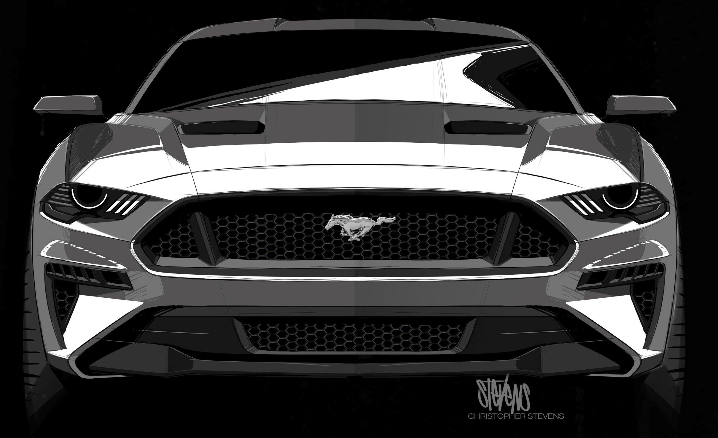 2018 Ford Mustang - Ford Mustang 2018 Darth Vader - HD Wallpaper 