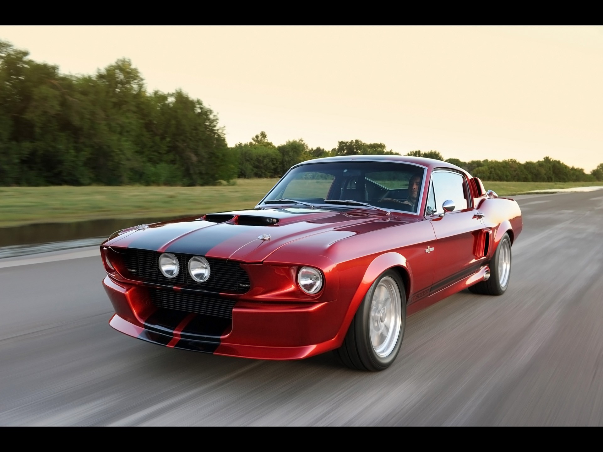 Wallpaper - 68 Ford Mustang Shelby Gt500 Red - HD Wallpaper 