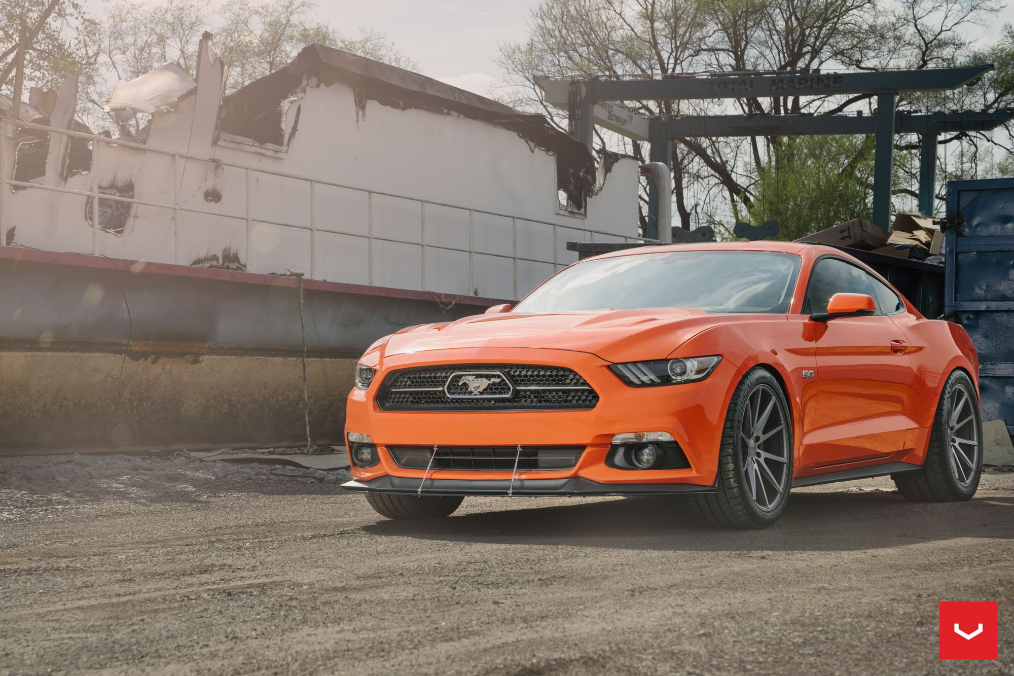 29++ 2019 Orange Ford Mustang Gt Wallpaper full HD