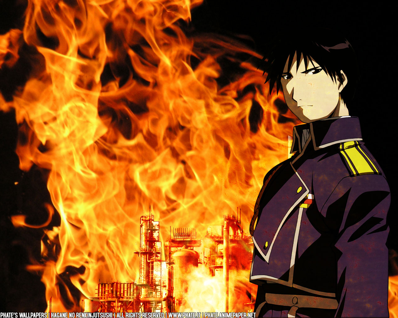 Fire Fullmetal Alchemist Roy Mustang Uniform - Full Metal Alchemist Roy Mustang - HD Wallpaper 