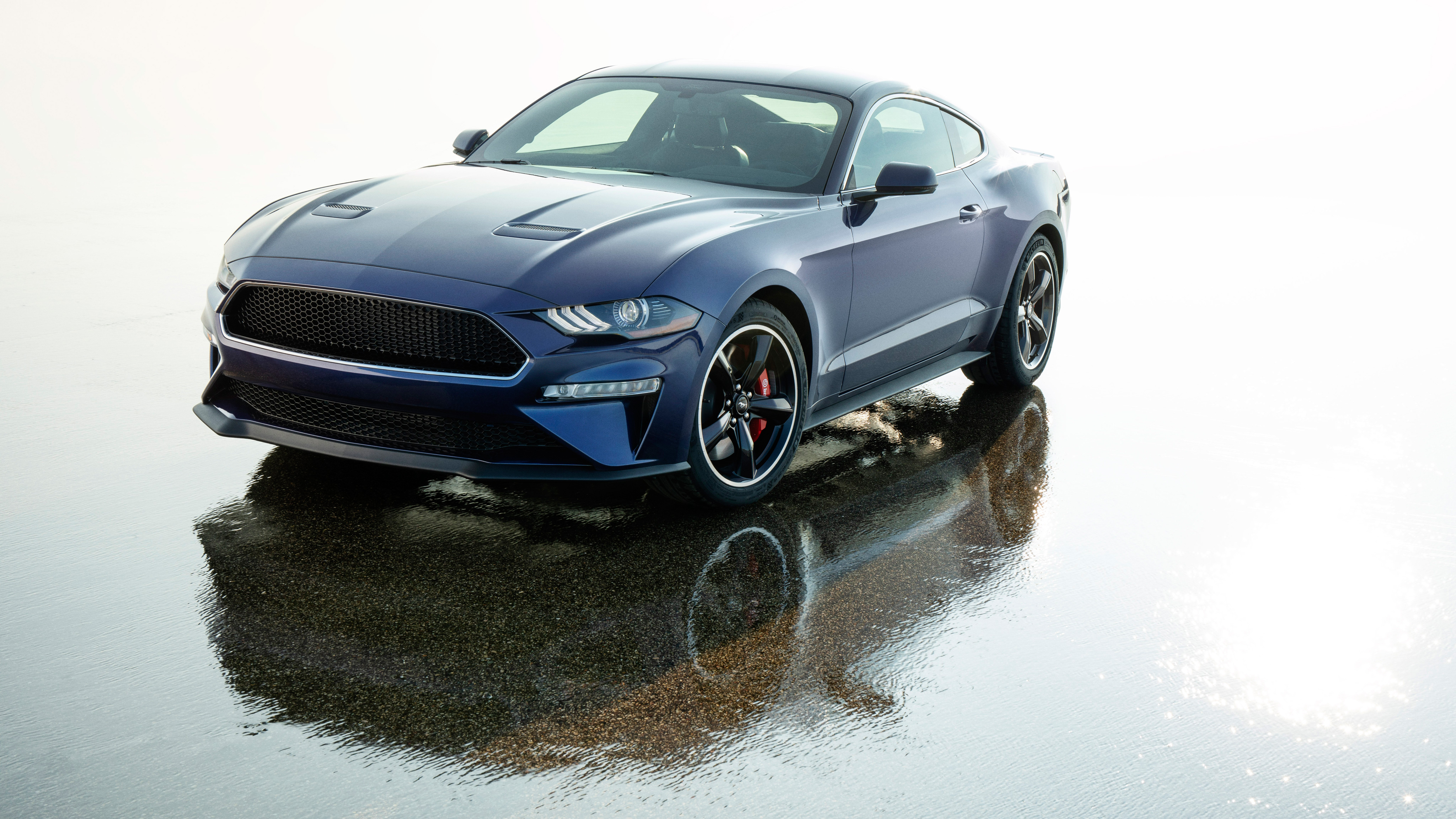 2019 Mustang Gt Blue - HD Wallpaper 