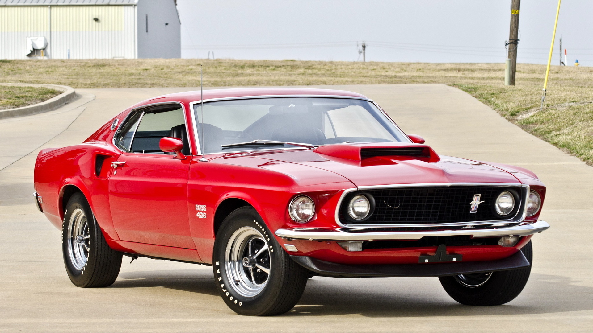 Mustang, 1969, Mustang, Boss, Muscle Car, Muscle Ct, - Red Mustang Muscle Car - HD Wallpaper 