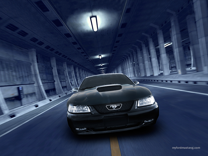 Black Mustang New Edge - HD Wallpaper 