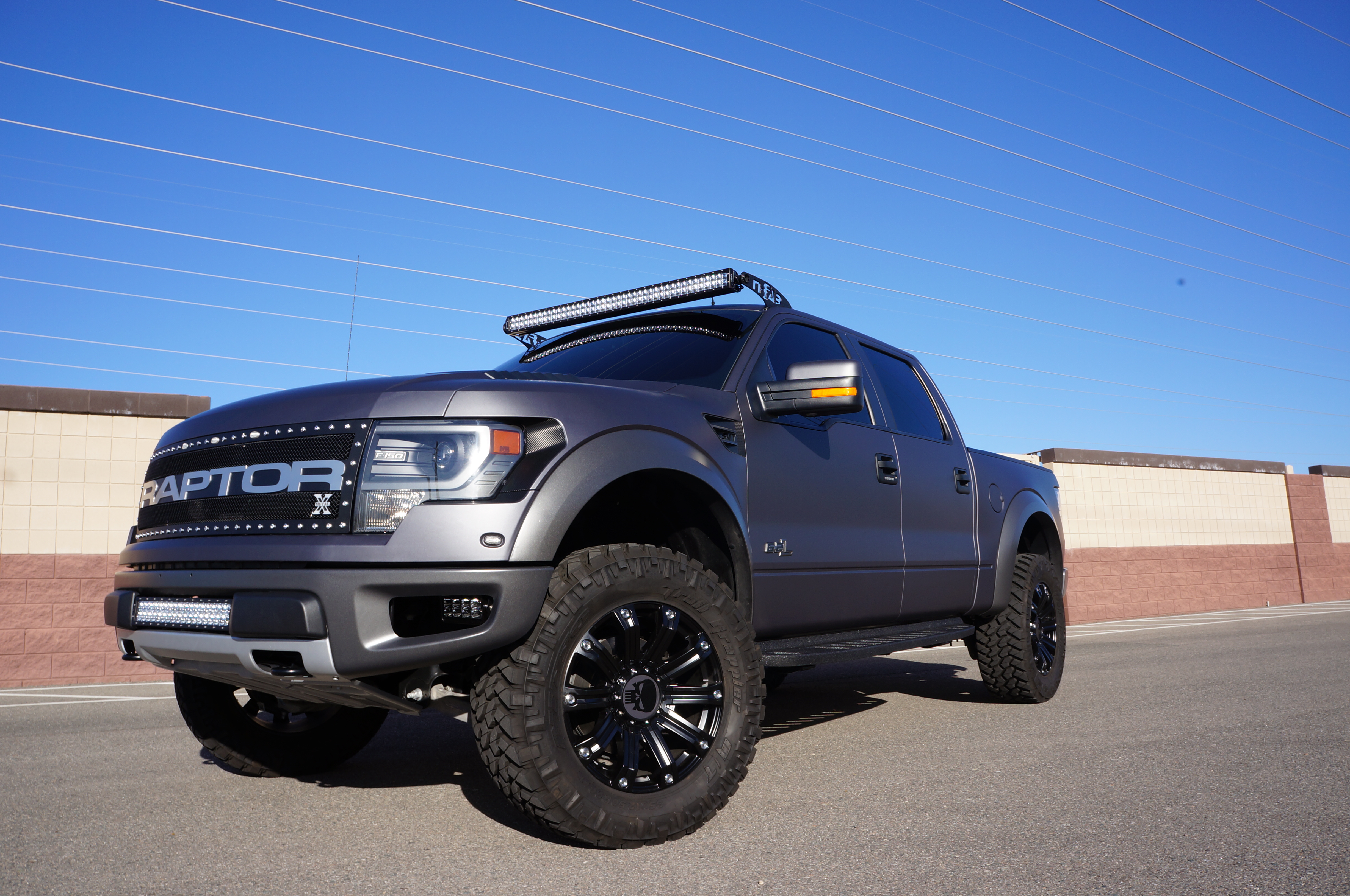 Ford Raptor F 150 Svt Side View Full Hd Wallpa 6139 - Ford F150 Raptor Dark Grey - HD Wallpaper 