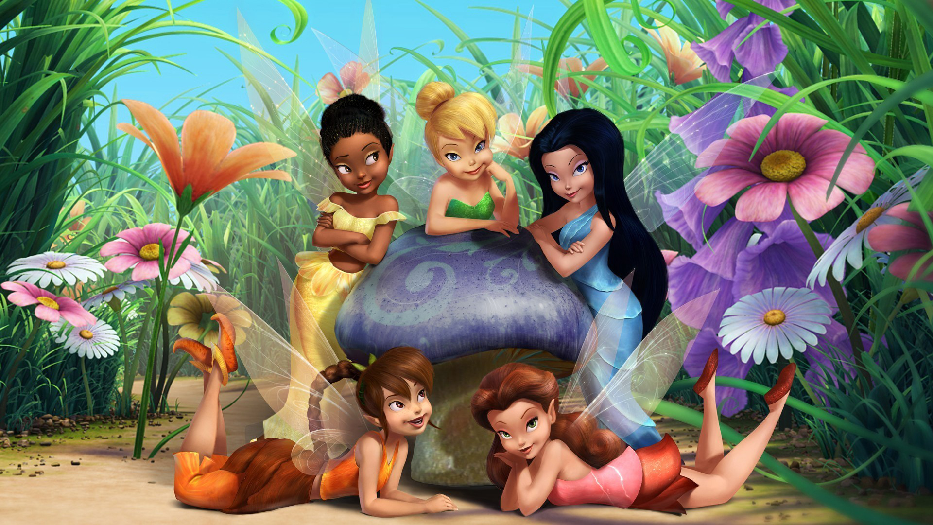 Tinkerbell And Friends - HD Wallpaper 