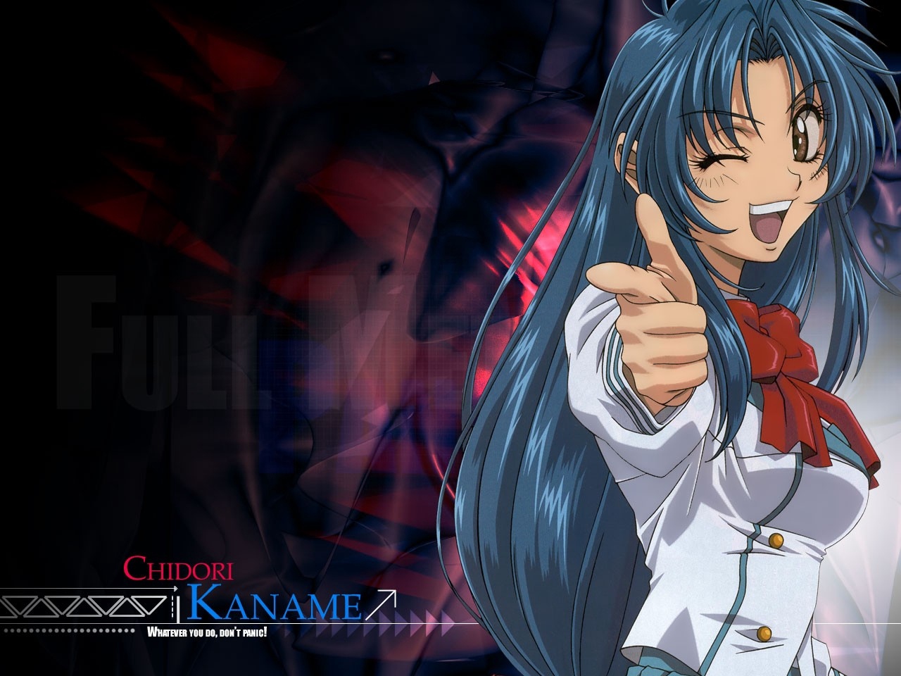 Wallpaper Girl, Full Metal Panic, Nice, Smile, Gesture - Full Metal Panic Wallpaper For Mobile - HD Wallpaper 
