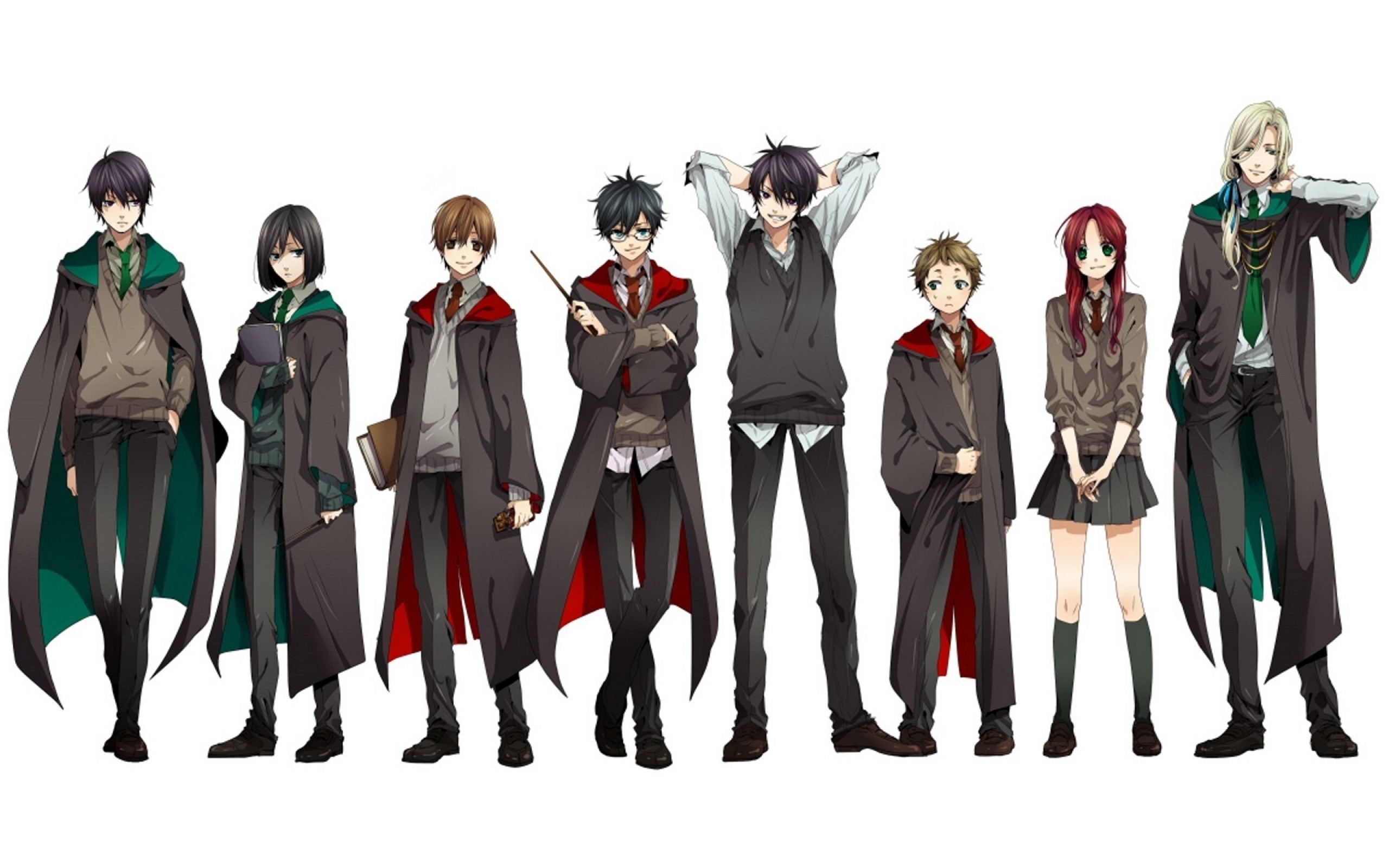 Harry Potter Sirius Black Anime Students Gryffindor - Tom Riddle And James Potter - HD Wallpaper 