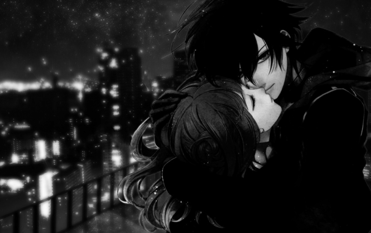 Sweet Couple Dark Art Wallpapers - Anime Dark Couple - HD Wallpaper 
