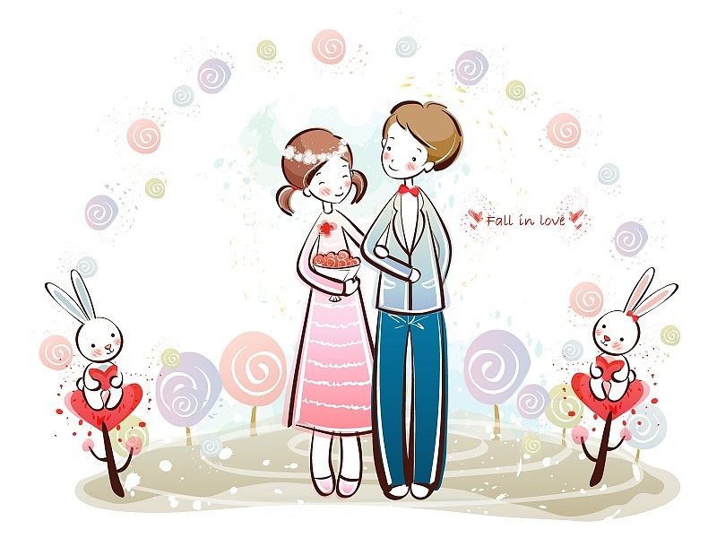 Couple Cartoon Wallpaper - Cute Love For Wife - HD Wallpaper 