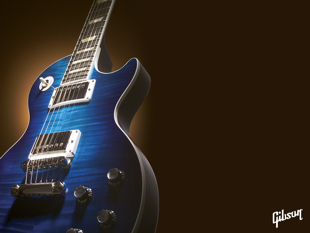 Gibson Les Paul Azul - HD Wallpaper 
