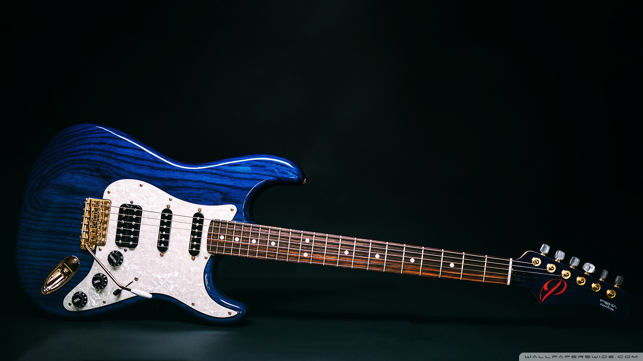 Fender Stratocaster Blue - HD Wallpaper 