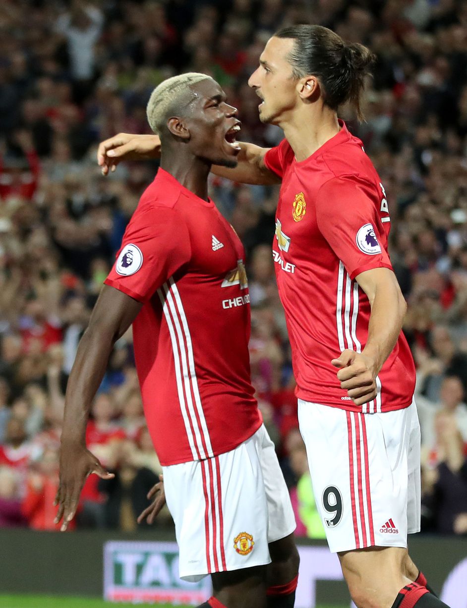 Manchester United S Anthony Martial And Southampton - Manchester United Pogba Zlatan - HD Wallpaper 