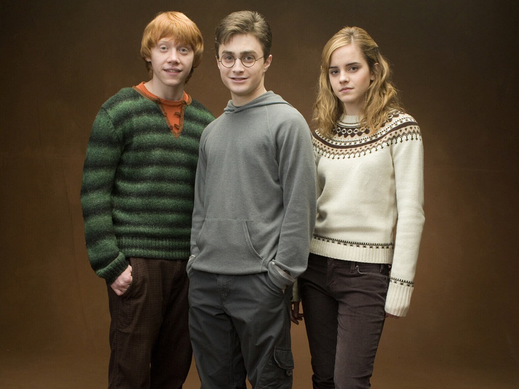 Daniel Radcliffe, Emma Watson, And Harry Potter Image - Harry Ron And  Hermione Order Of The Phoenix - 1024x768 Wallpaper 