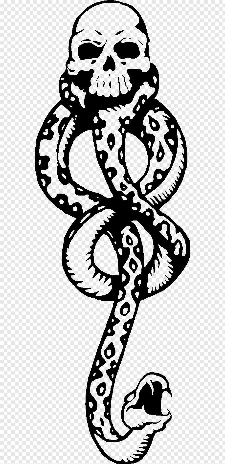 Skull And Snake Illustration, Bellatrix Lestrange Lord - Harry Potter Dark Mark - HD Wallpaper 