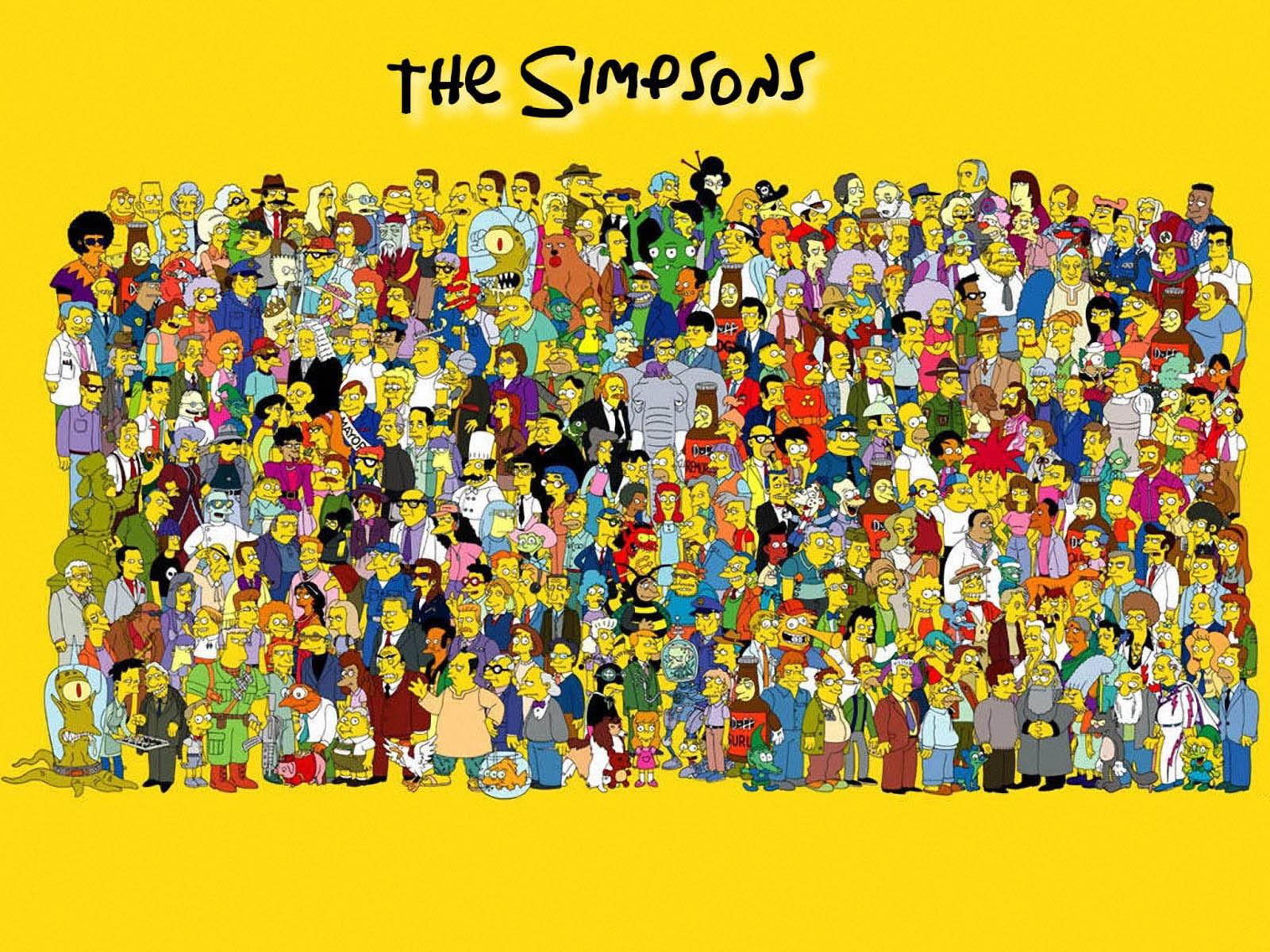 Simpsons Wallpaper For Computer - Simpsons Full Cast - HD Wallpaper 