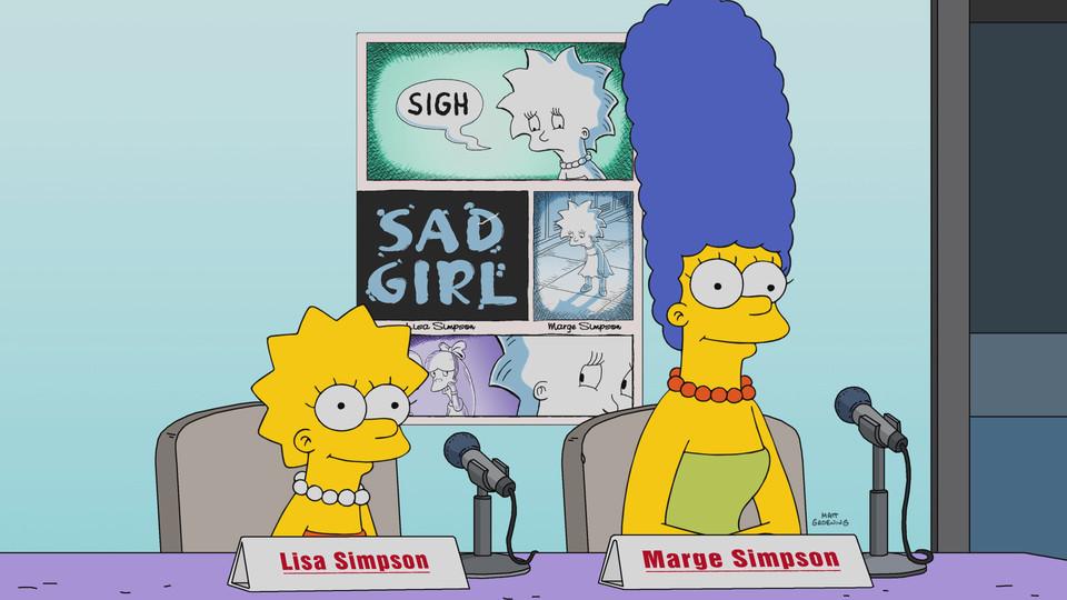 Marge And Lisa Simpson - HD Wallpaper 