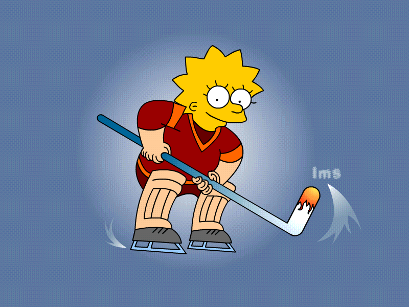 Lisa Simpson Hockey - HD Wallpaper 