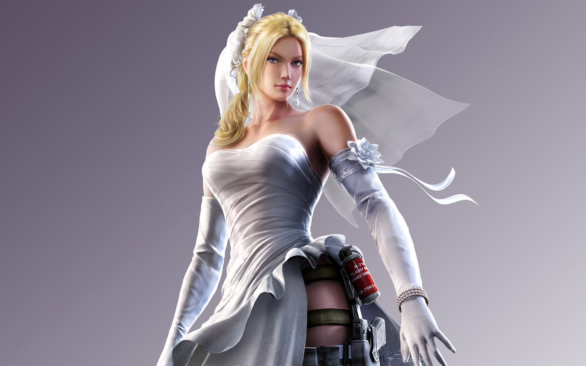 Photo Wallpaper Girl, Game, Nina Williams, Tekken - HD Wallpaper 