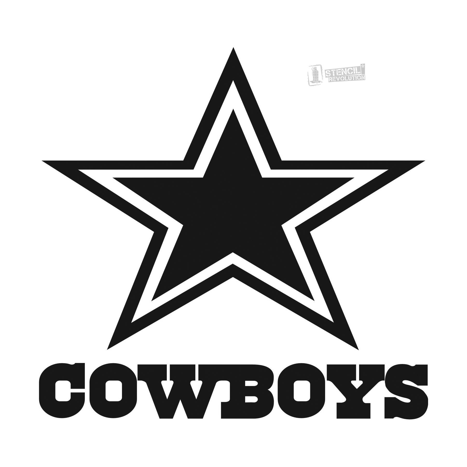 Dallas Cowboys Black And White Clipart - HD Wallpaper 